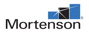 Logo of Mortenson.